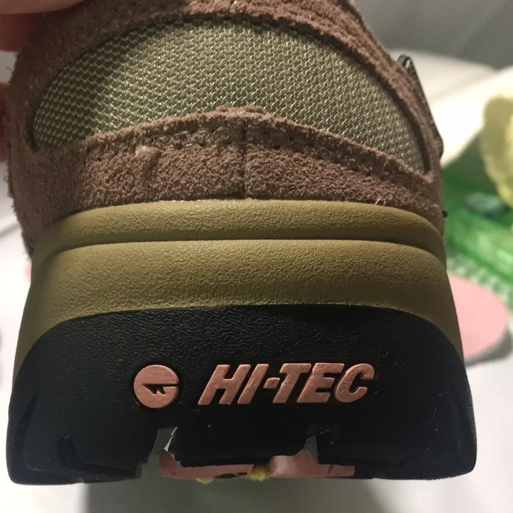 - Hi-Tec womens hiker waterproof tan/pink suede size 7 1/2